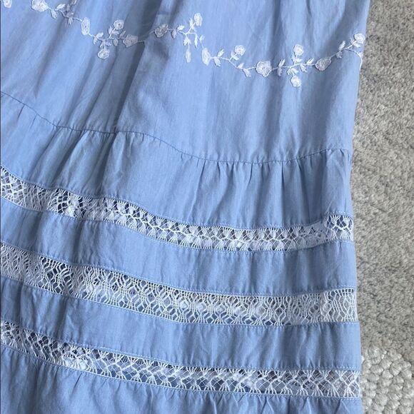 Mi Golondrina Luisa Maxi Dress Blue - Picture 9 of 13